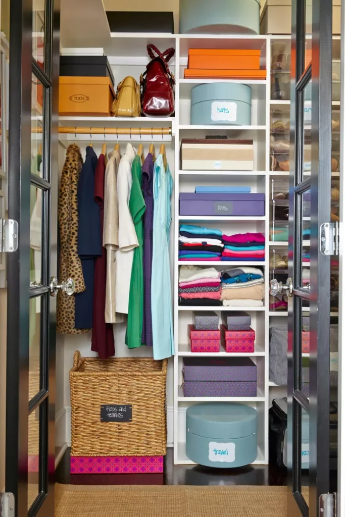 walk-in closet organization