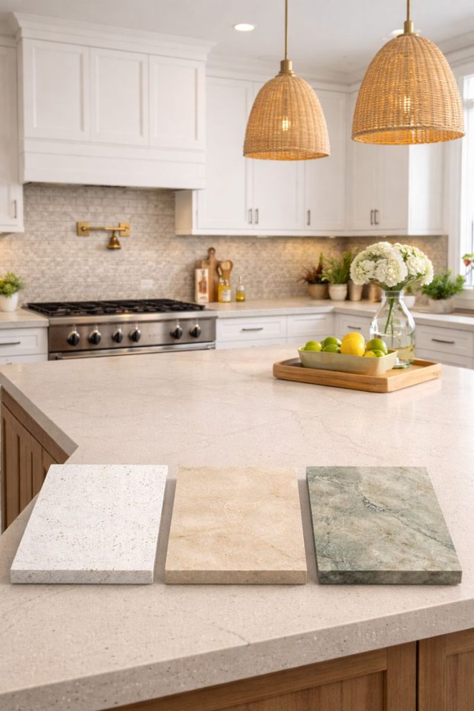countertop colors with white cabinets