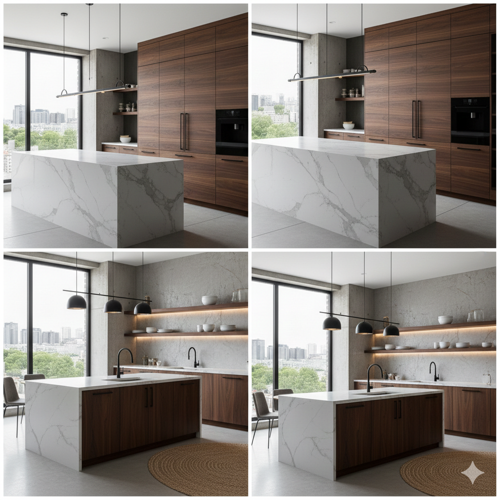 Modern Black Walnut Kitchen Cabinets