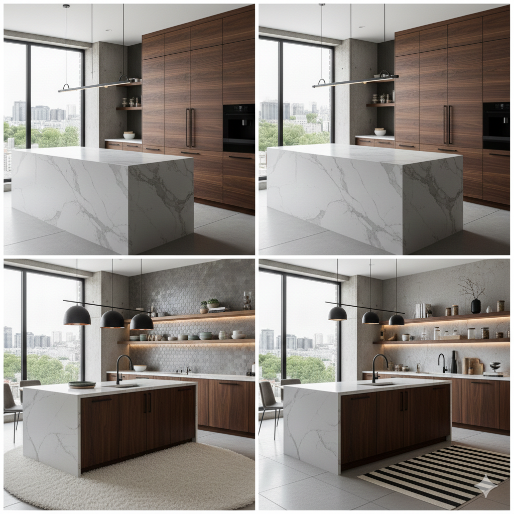 Modern Black Walnut Kitchen Cabinets