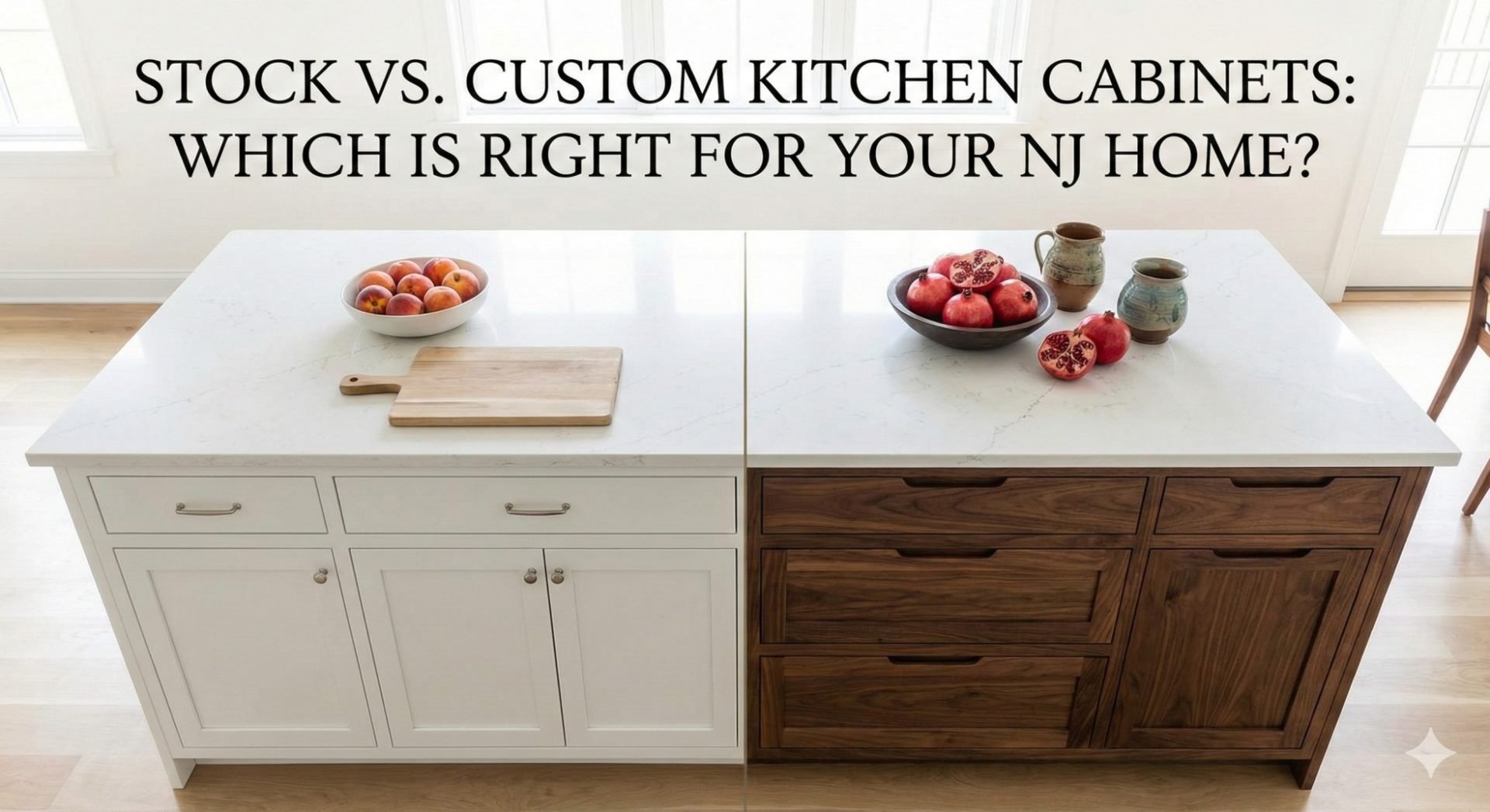 stock vs. custom kitchen cabinets