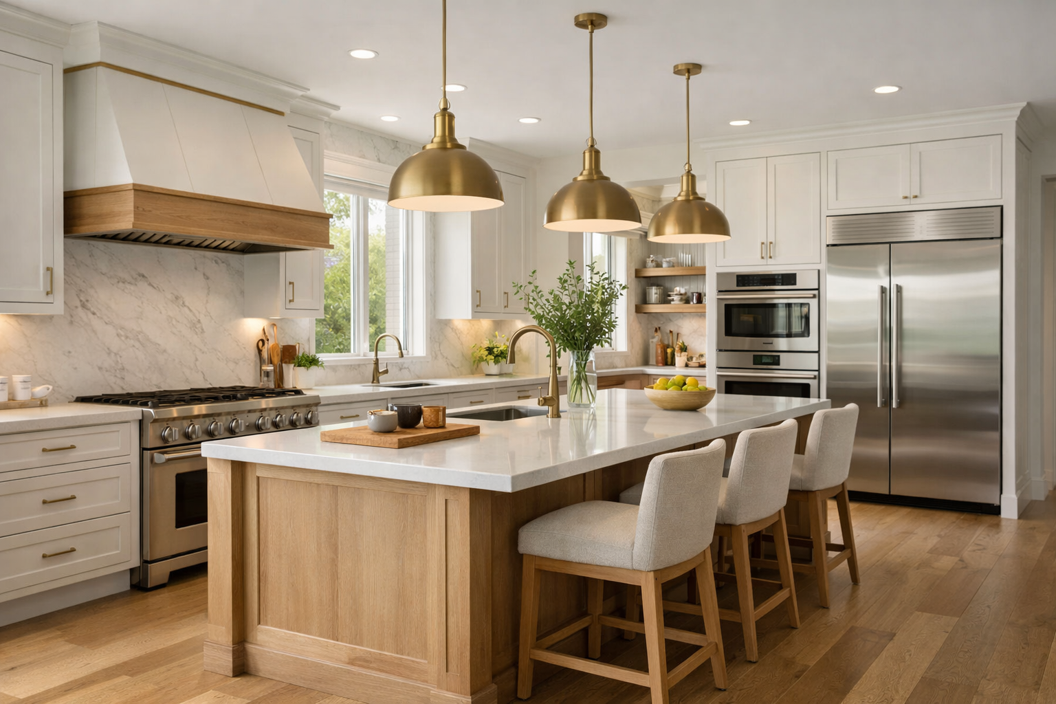 Countertops and backsplash selected within budget