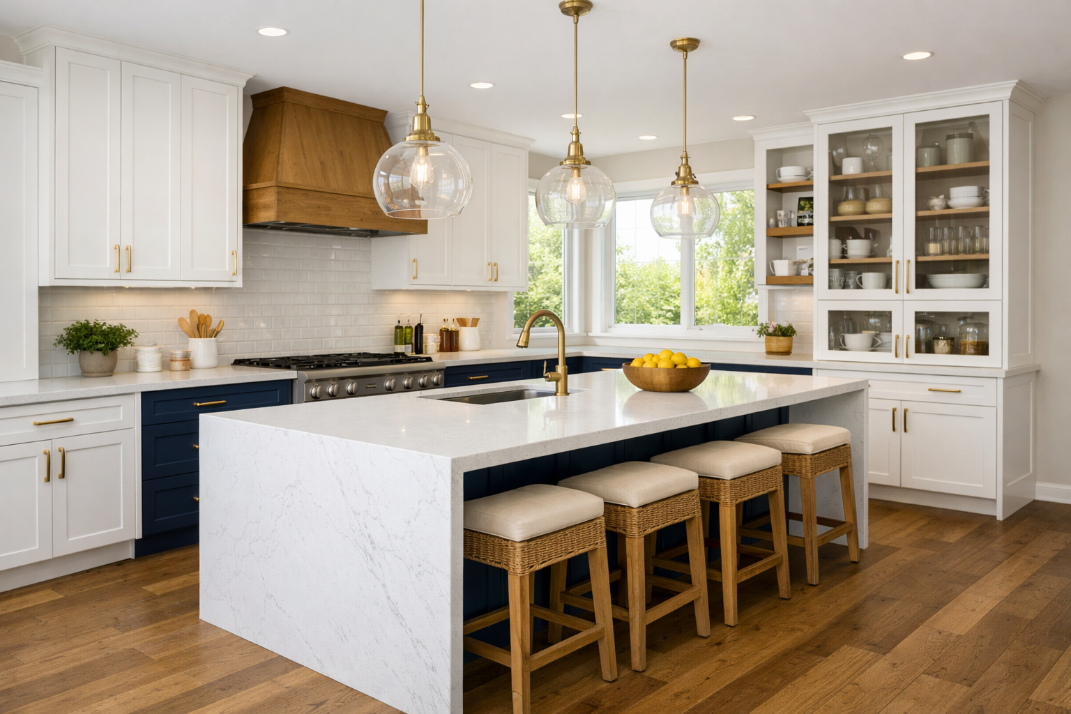 Finished kitchen after successful renovation