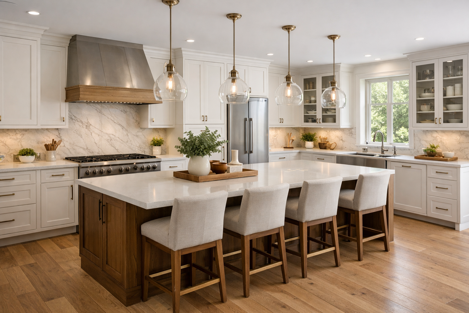 Kitchen countertop and backsplash design detail