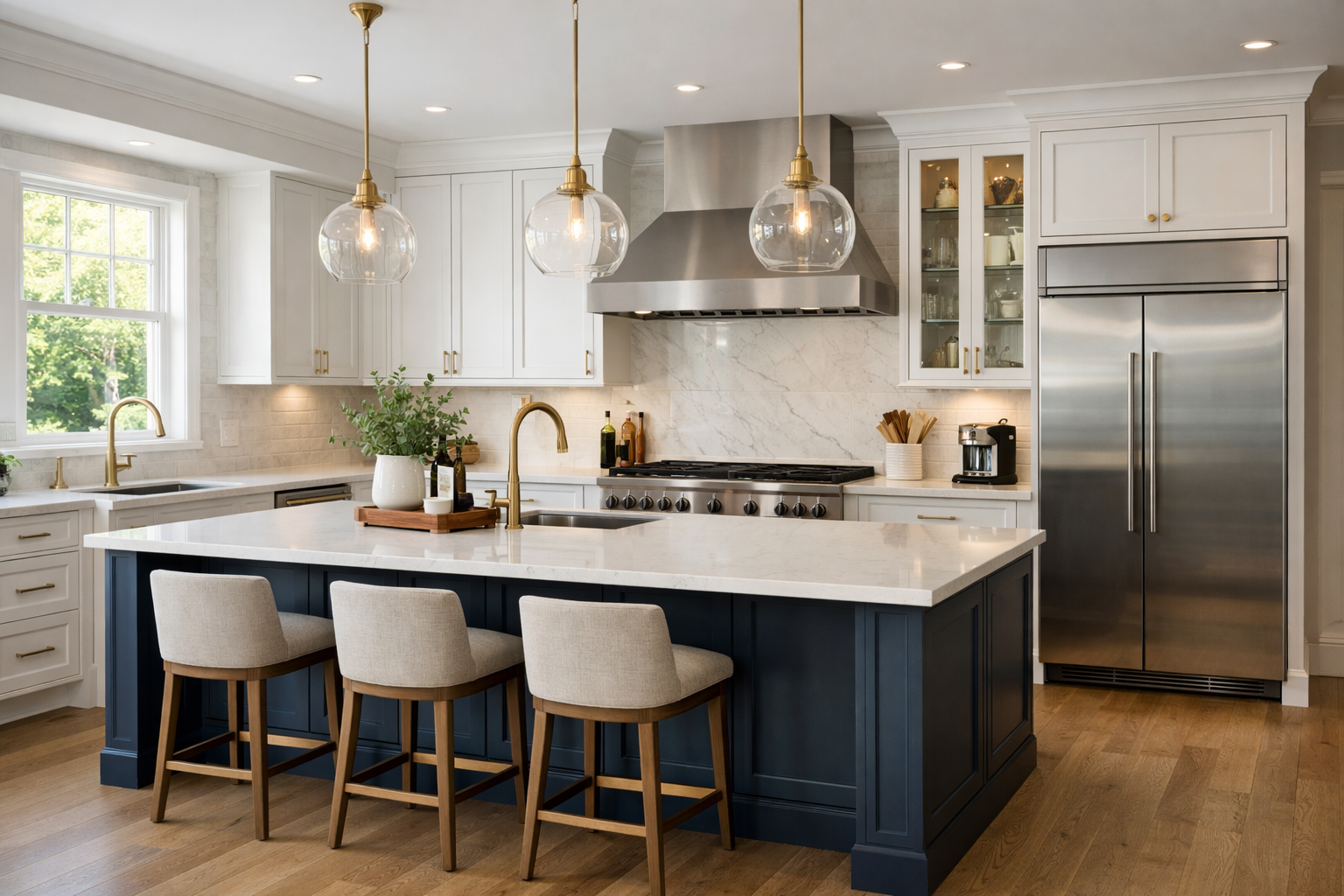 Kitchen flooring and backsplash materials