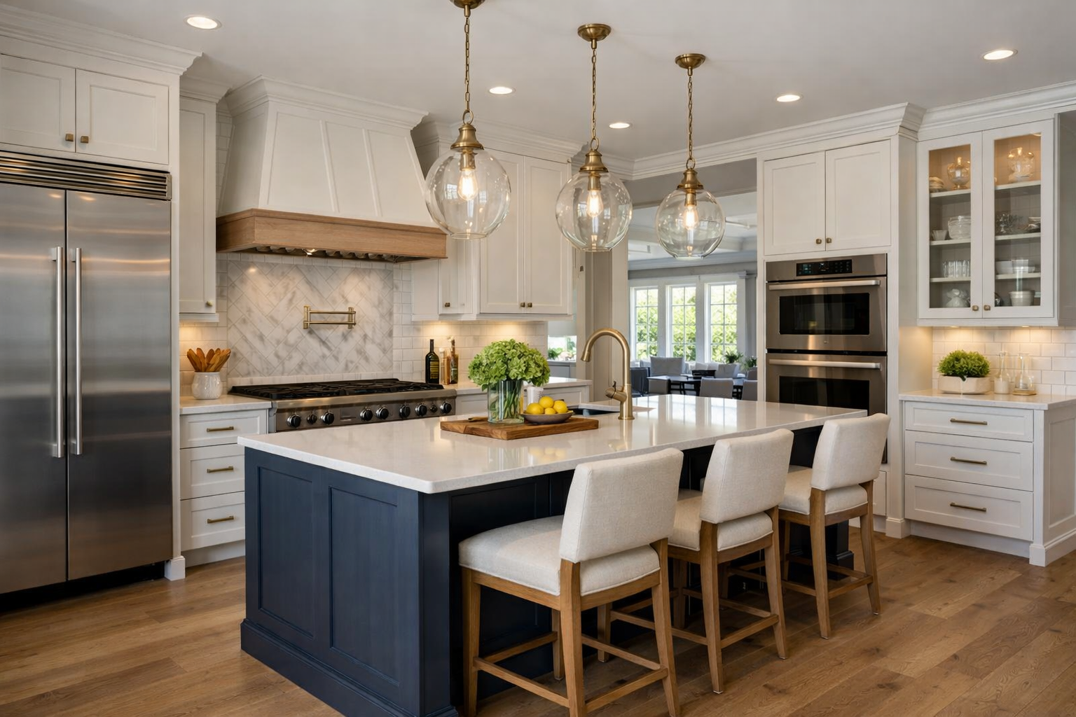 Stylish kitchen matching home interior design