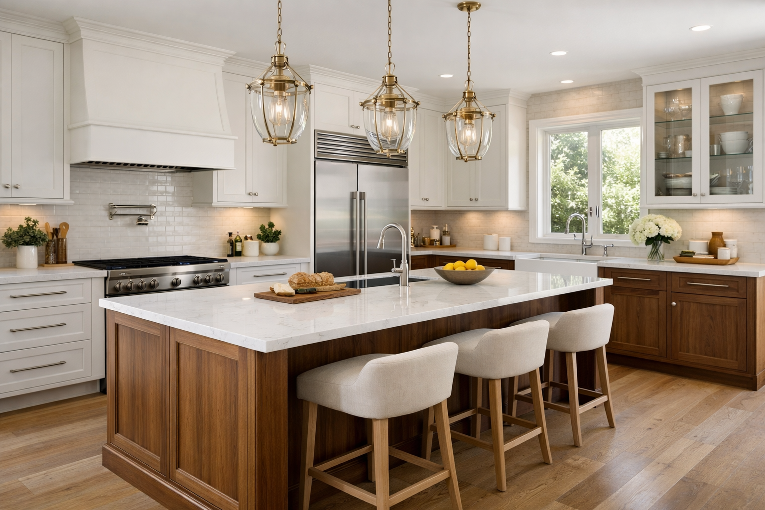 Newly remodeled kitchen with custom layout