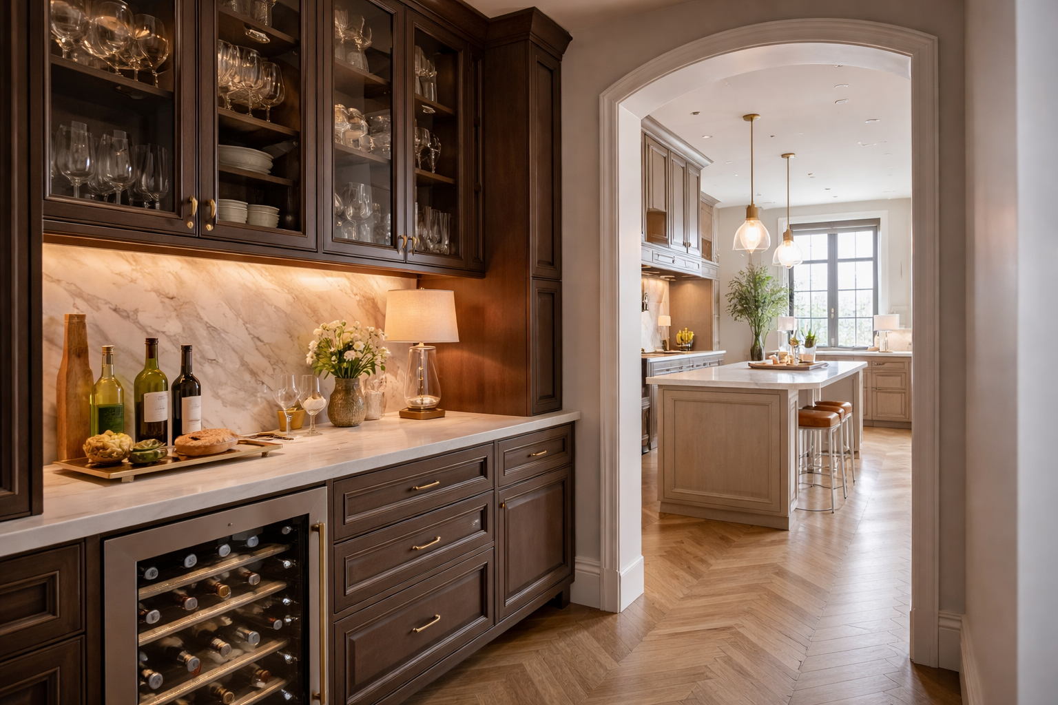 Coordinated luxury closet within primary suite