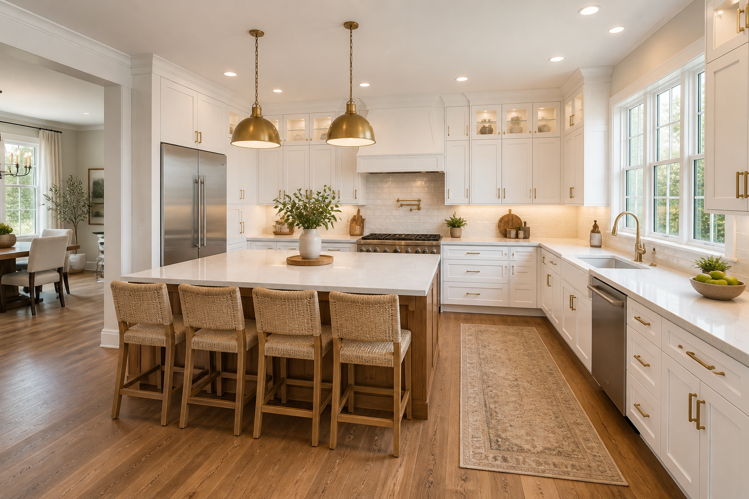 white shaker kitchen cabinets