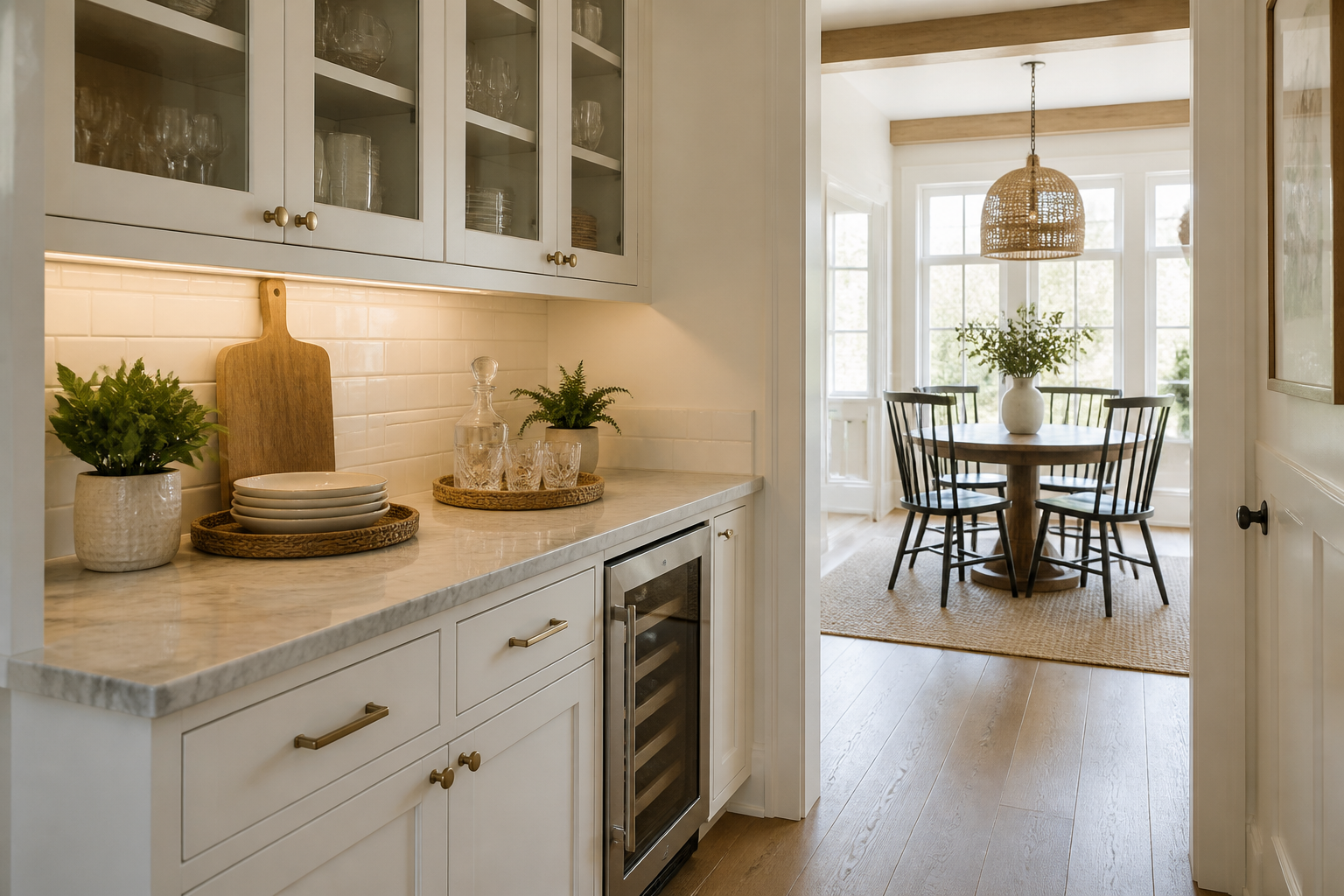 White shaker kitchen during remodeling process