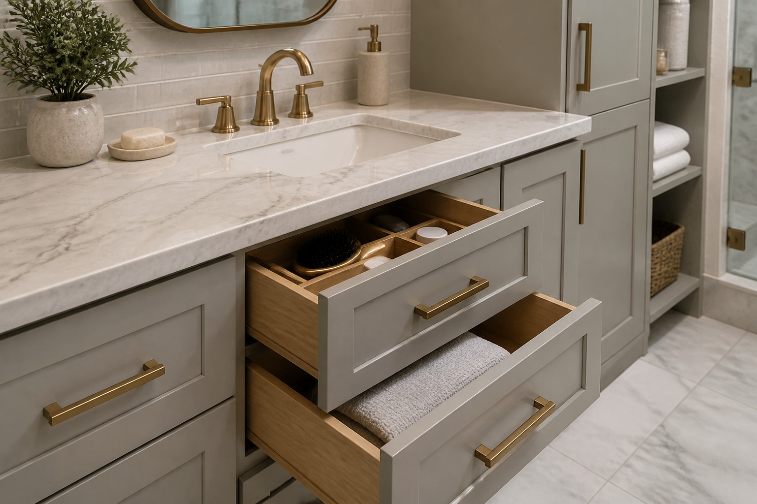 Variety of bathroom cabinet door styles