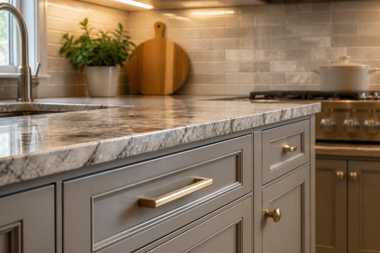 Homeowner reviewing kitchen loan paperwork