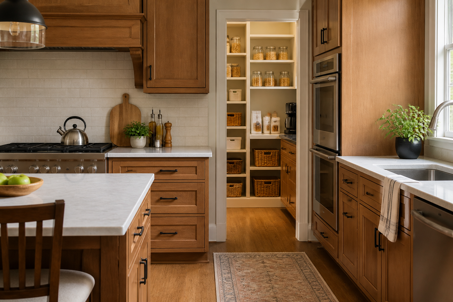 Range of wood species for cabinets
