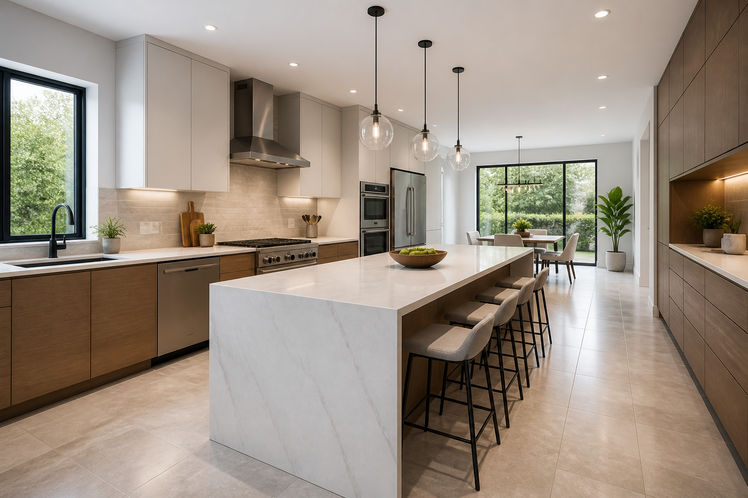 kitchen frameless cabinets