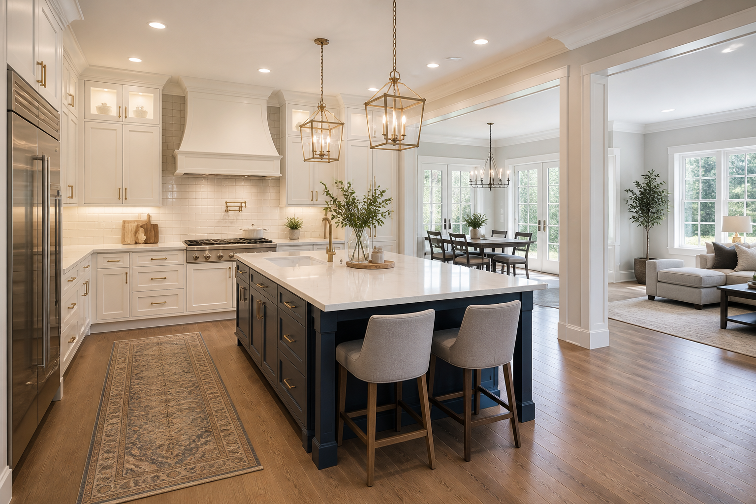 Modern Freehold NJ designer kitchen overview