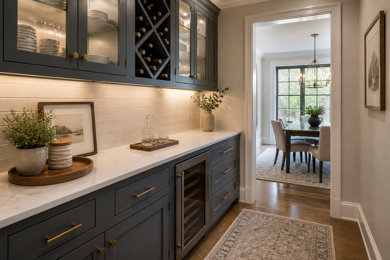 Designer bathroom with double vanity in Freehold