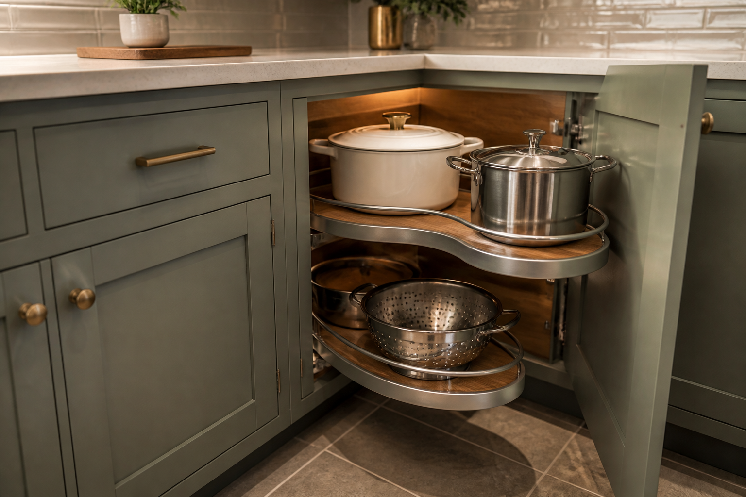 Compact kitchen optimized for workflow