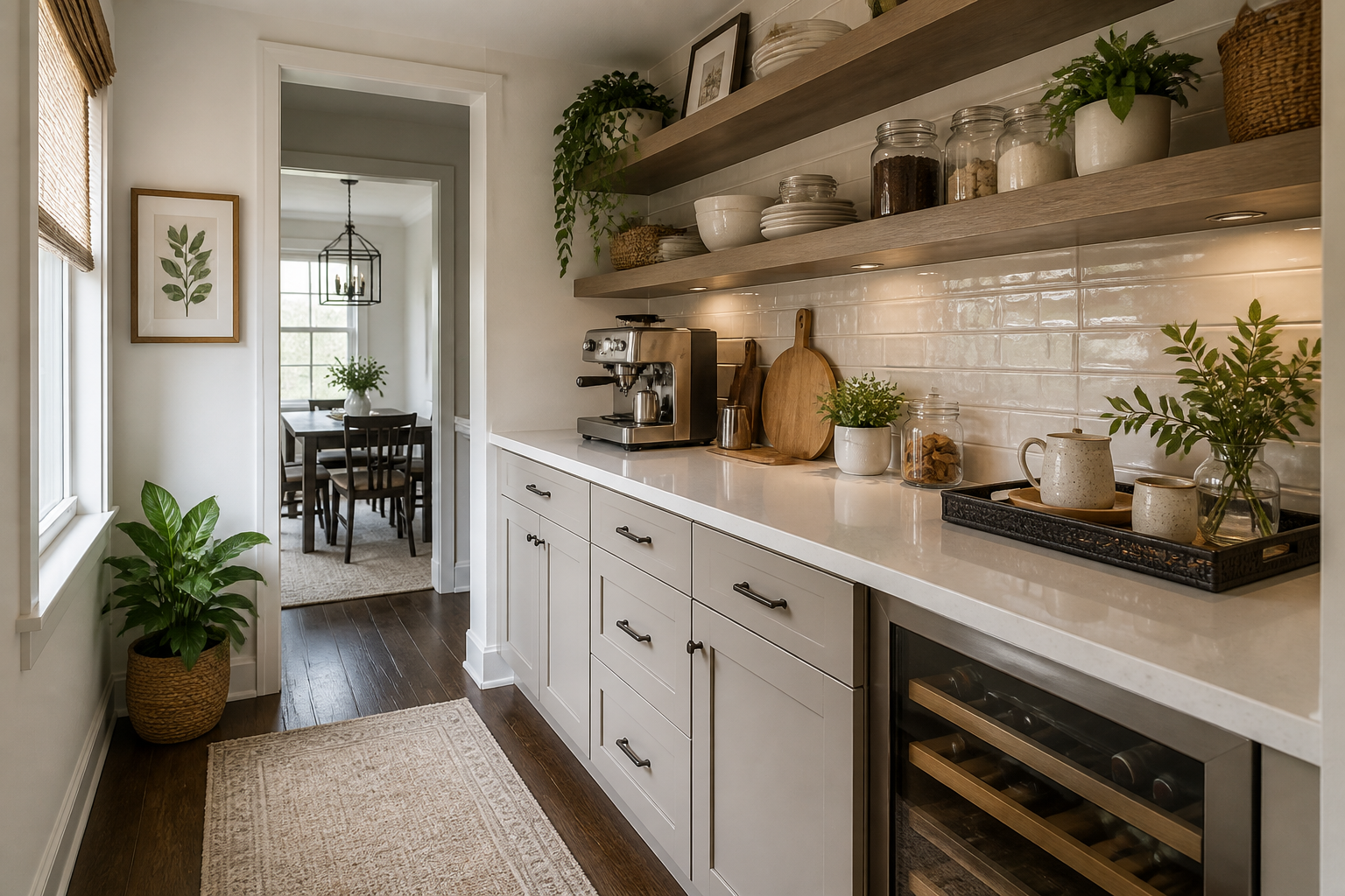 Modern kitchen transformed from awkward layout