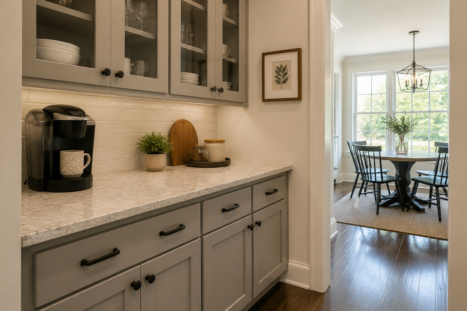 Homeowner reviewing laminate countertop design options
