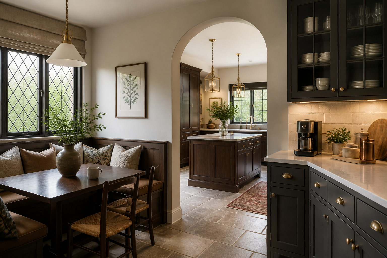 Modern Tudor kitchen blending original and new elements