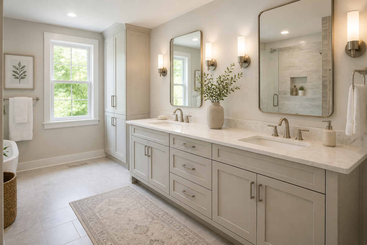 Modern floating bathroom vanity design