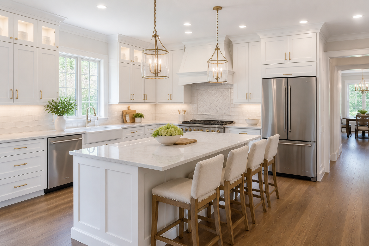 luxury white kitchen cabinets