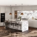 Kitchen with Catalina Carbone Matte cabinets by Fabuwood