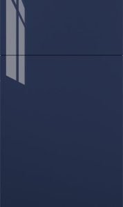 Catalina cabinet door by Fabuwood in Azul Marino Gloss finish