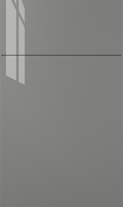 Catalina cabinet door by Fabuwood in Grigio Gloss finish