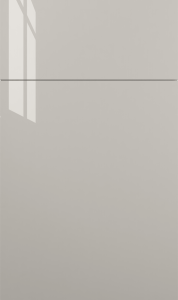 Catalina cabinet door by Fabuwood in Gris Nube Gloss finish
