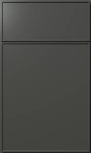 Echo cabinet door by Fabuwood in Graphite Black finish