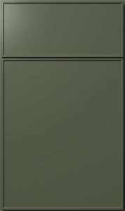 Echo cabinet door by Fabuwood in Hunter Green finish