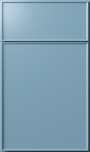 Echo cabinet door by Fabuwood in Izel Blue finish