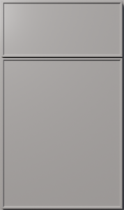 Echo cabinet door by Fabuwood in Nickel finish