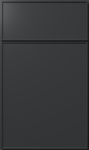 Echo cabinet door by Fabuwood in Pitch Black finish