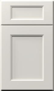 Fusion cabinet door by Fabuwood in Cloud White finish