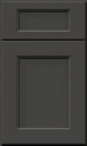 Fusion cabinet door by Fabuwood in Graphite Black finish