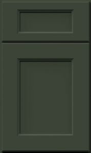 Fusion cabinet door by Fabuwood in Hunter Green finish