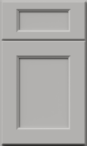Fusion cabinet door by Fabuwood in Nickel finish