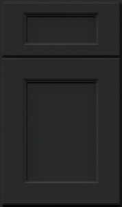 Fusion cabinet door by Fabuwood in Pitch Black finish
