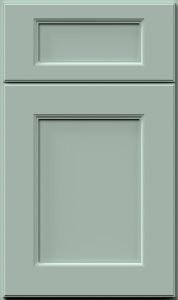 Fusion cabinet door by Fabuwood in Sage Green finish