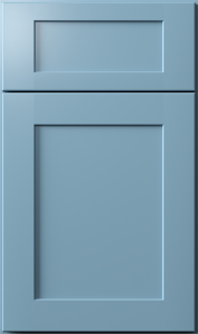Galaxy cabinet door by Fabuwood in Izel Blue finish