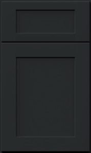 Galaxy cabinet door by Fabuwood in Pitch Black finish