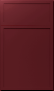 Luna cabinet door by Fabuwood in Cabernet Red finish