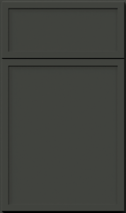 Luna cabinet door by Fabuwood in Graphite Black finish