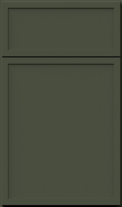Luna cabinet door by Fabuwood in Hunter Green finish