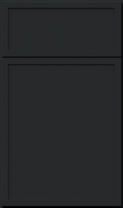 Luna cabinet door by Fabuwood in Pitch Black finish