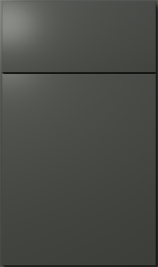 Luxe cabinet door by Fabuwood in Graphite Black finish