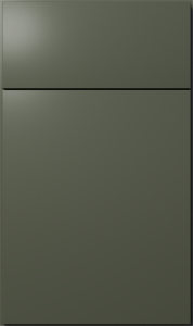 Luxe cabinet door by Fabuwood in Hunter Green finish