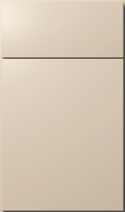 Luxe cabinet door by Fabuwood in Macadamia Beige finish